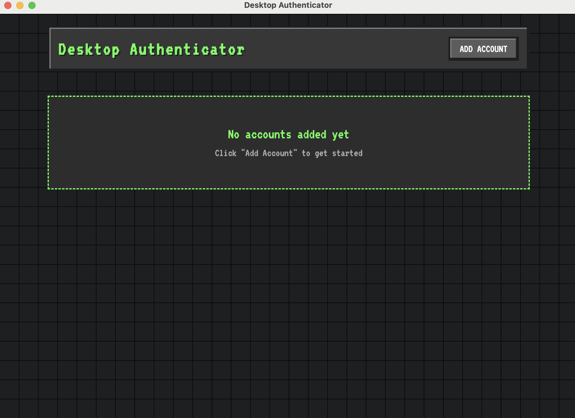 Desktop Authenticator - main view with TOTP codes
