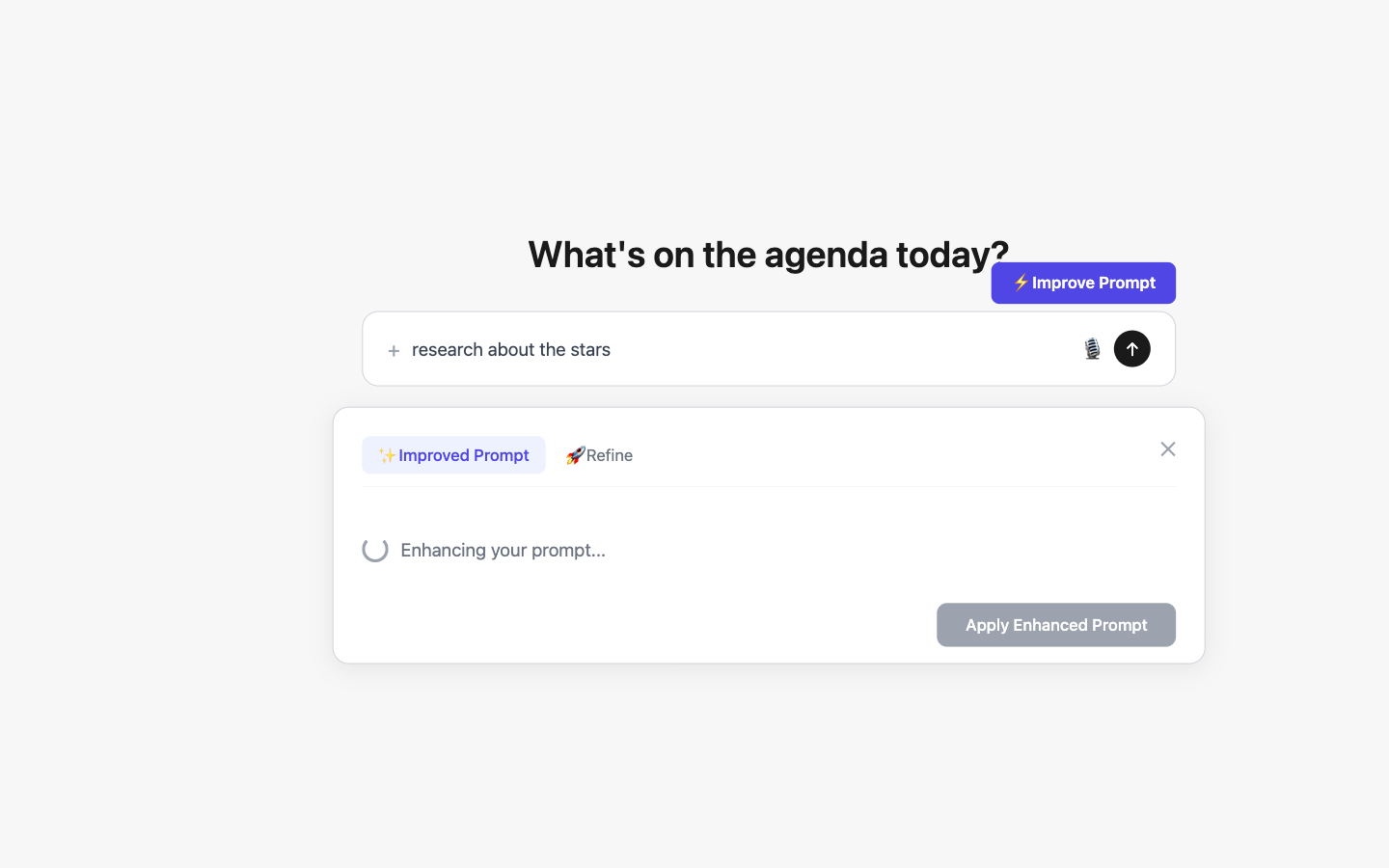 PromptPro - Improve Prompt button on ChatGPT with enhancing spinner